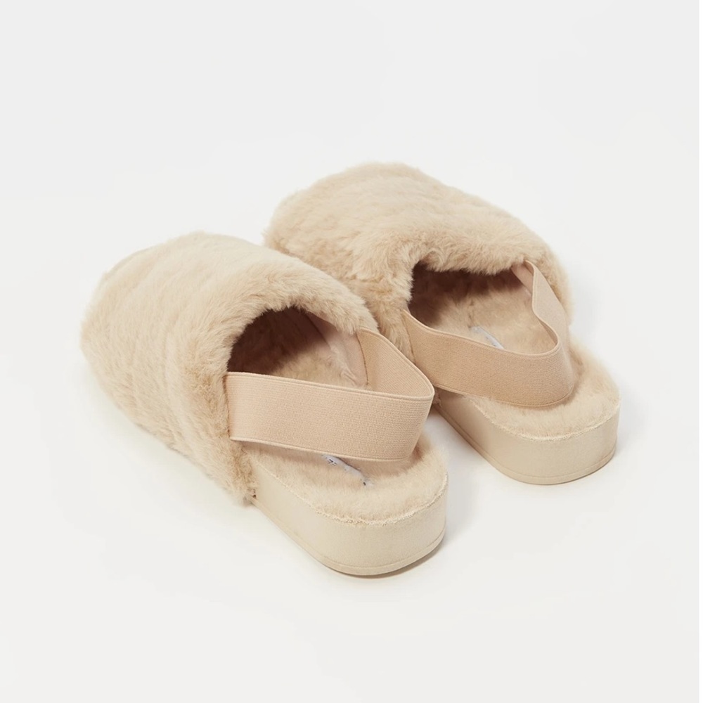 Strap Back Fuzzy Slippers - Picture 6 of 7